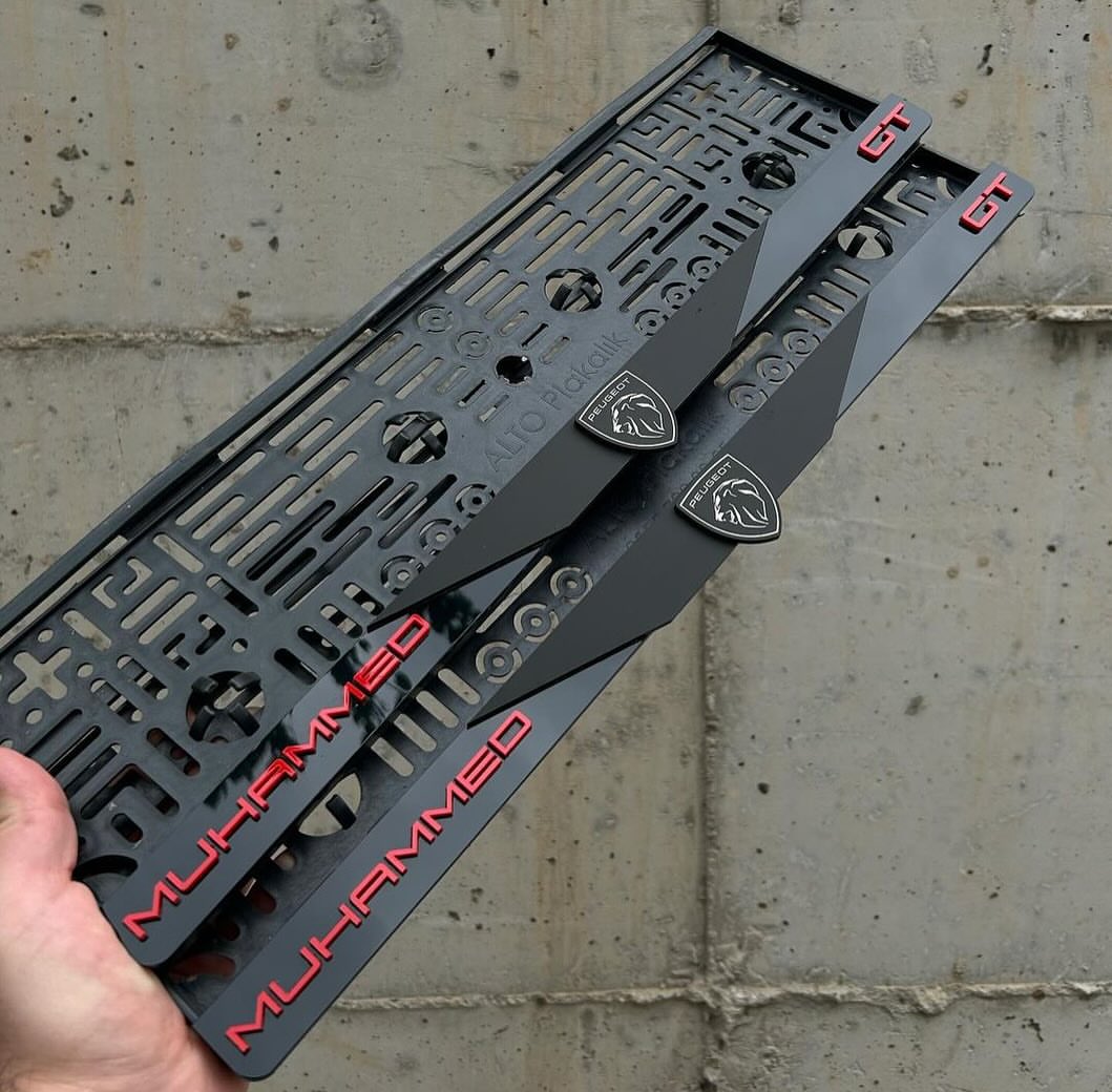 Peugeot GT İsimli Mat Plakalık